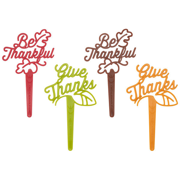 Be Thankful, Give Thanks, Thanksgiving Cupcake Picks - 12 Picks