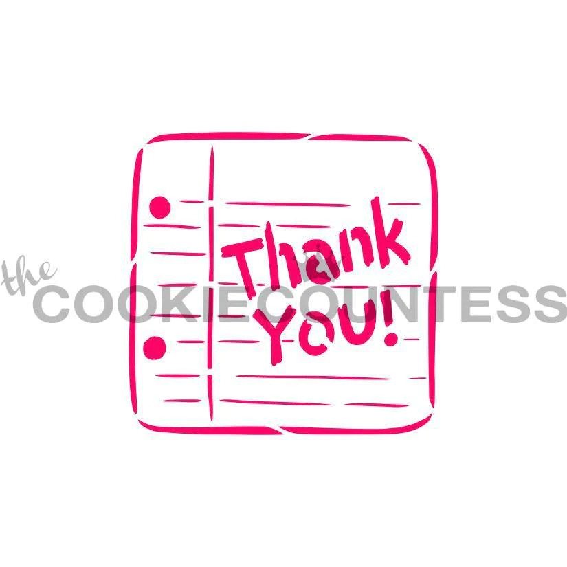 Thank You Note Stencil