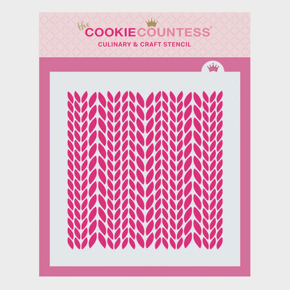 Knit Background Pattern Stencil