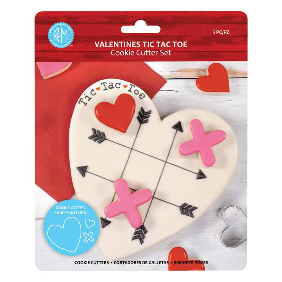 Valentines Tic Tac Toe Cookie Cutter Set