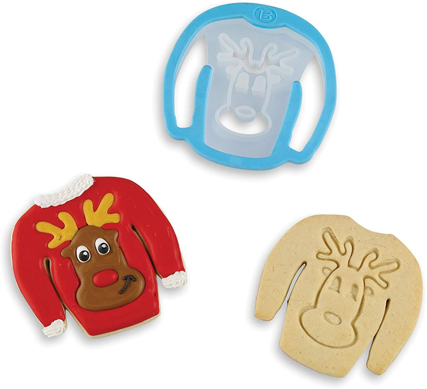 Ugly Sweater Stamp Cookie Cutter - Reindeer