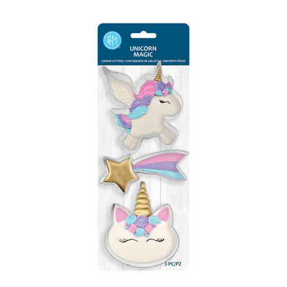3 Piece, Unicorn Cookie Cutter Set