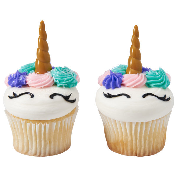 Unicorn Horn Plastic Cupcake Pick - 6 Picks Per Package