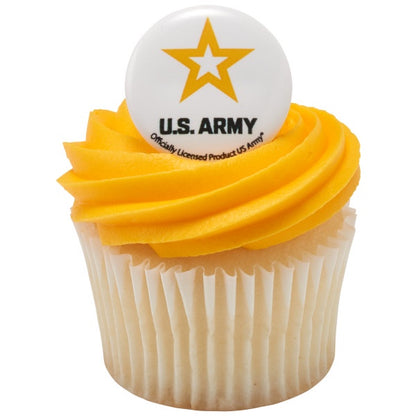 US Army Cupcake Rings - 12 Cupcake Rings