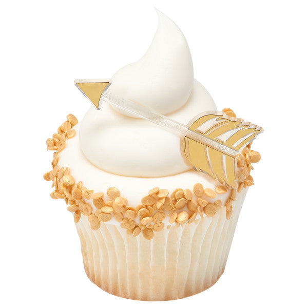 Gold Arrow Cupcake Layon - 6 per Package