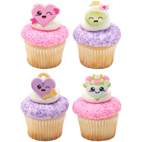 Valentine's Day Cuties Cupcake Rings, 12 Cupcake Rings