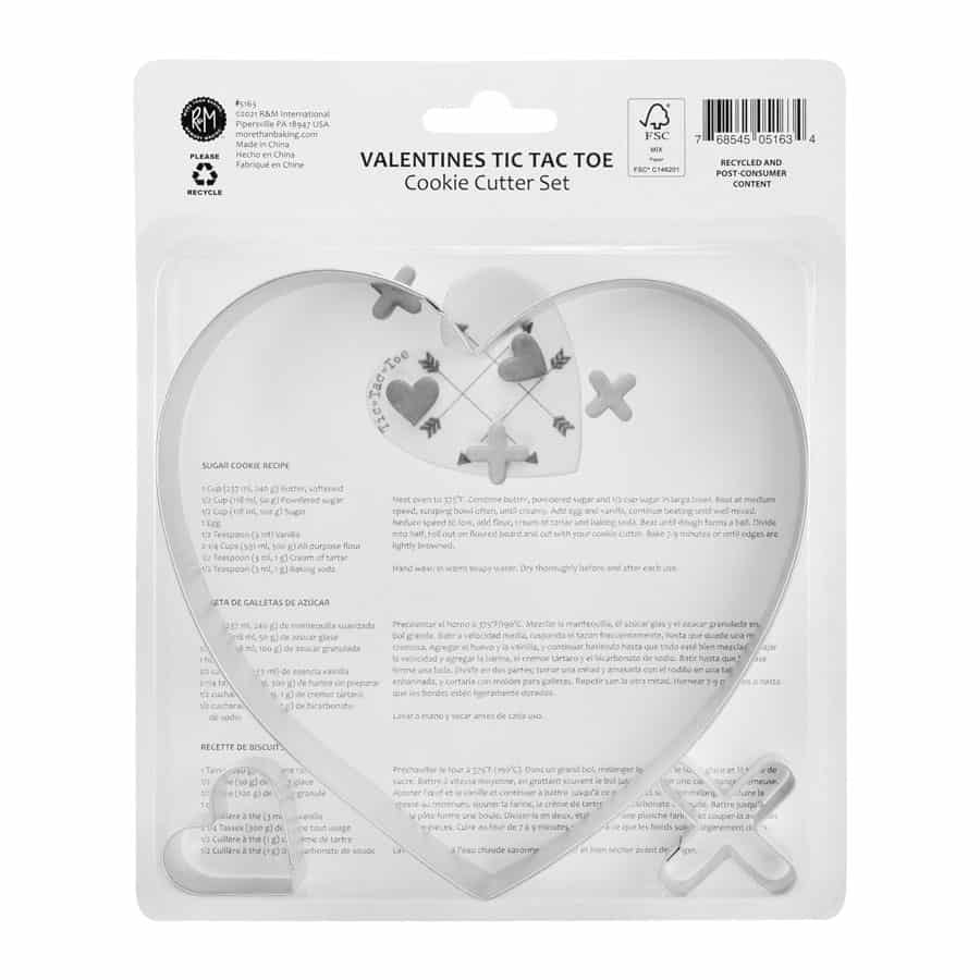 Valentines Tic Tac Toe Cookie Cutter Set