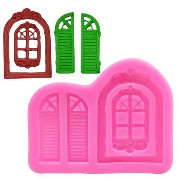 Vintage Window with Shutters Silicone Mold