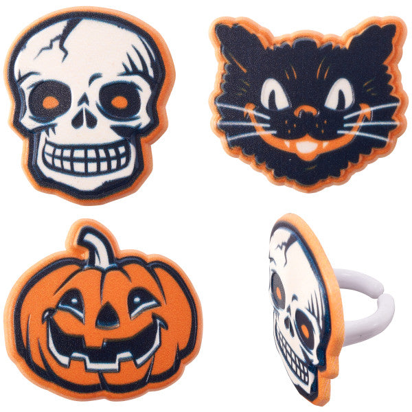 Vintage Fright Cupcake Rings - 12 Cupcake/Cake Rings
