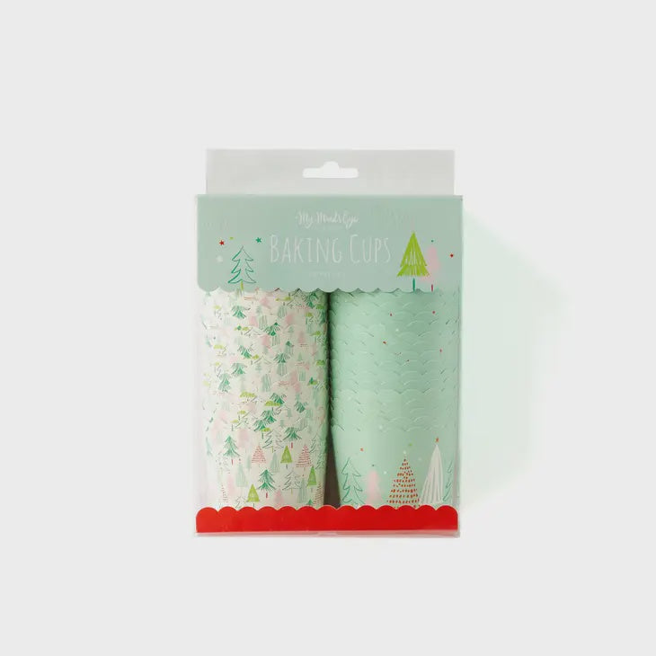 Whimsical Christmas Trees Baking Cups