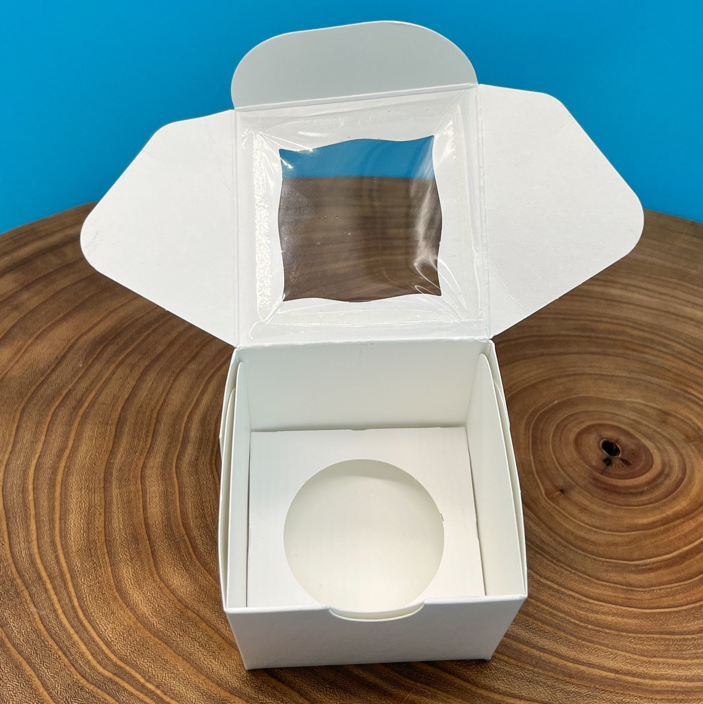 White Cocoa Bomb Box with Window for 1 Cocoa Bomb
