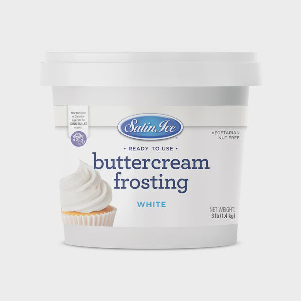 Satin Ice Bright White Buttercream Frosting, 3lbs