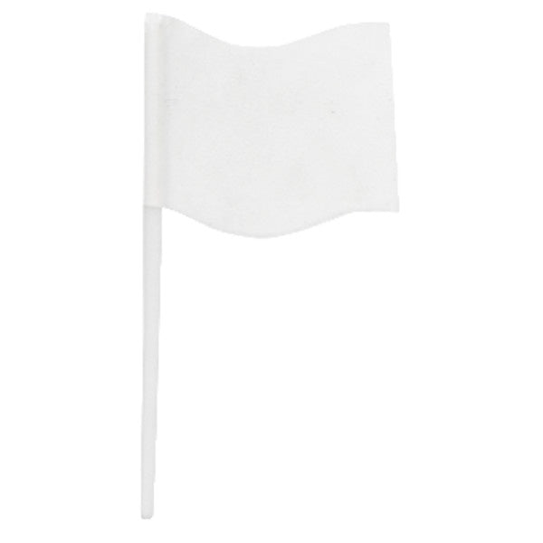 White Flags Cupcake Picks - 12 Cupcake Picks