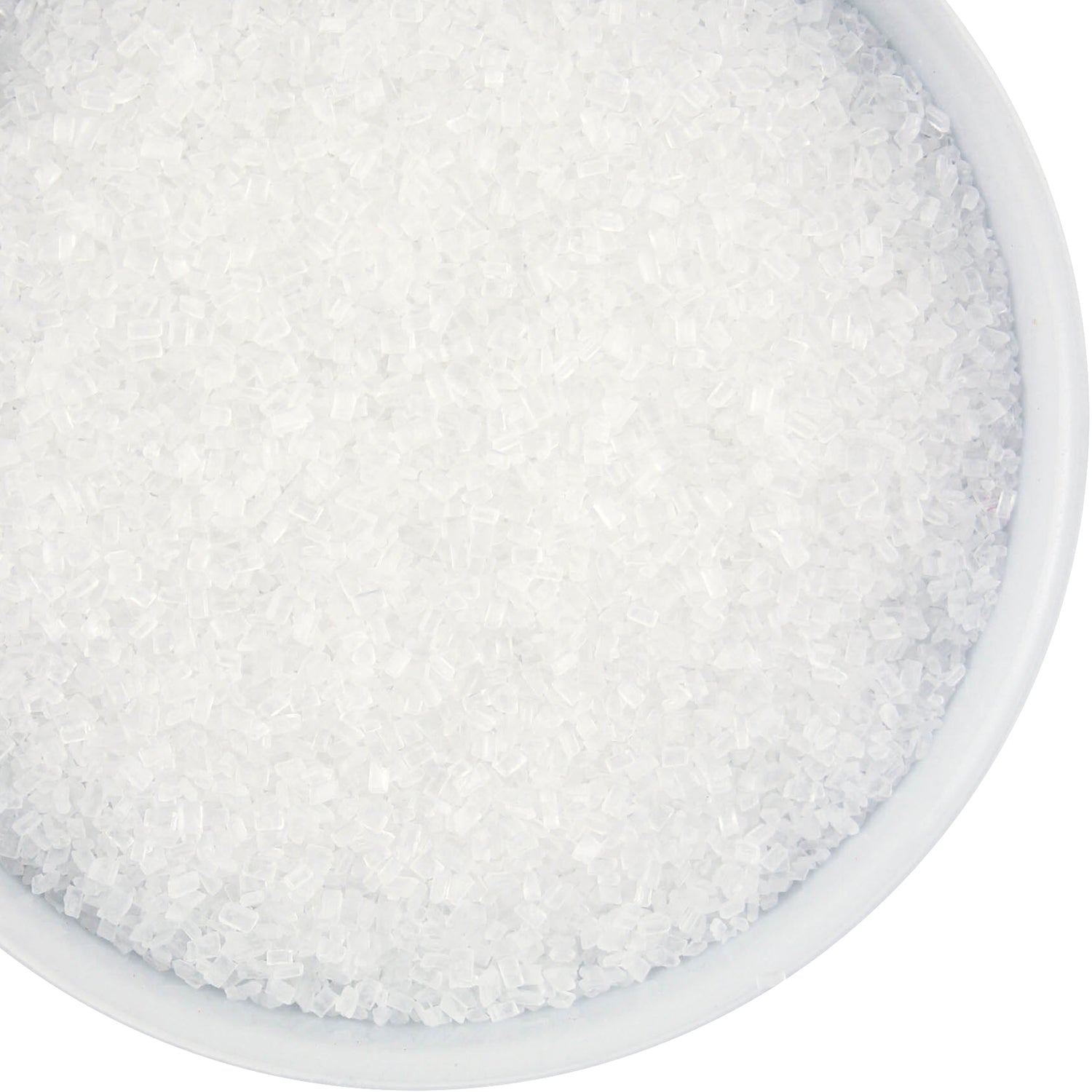 picture of white coarse sugar crystals