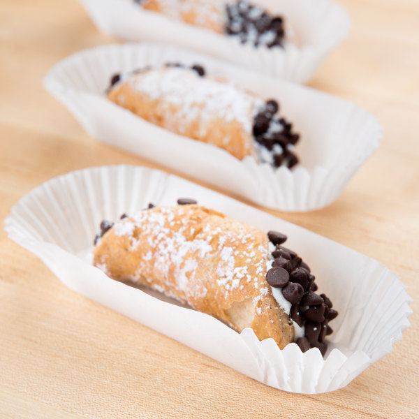 White Eclair Cups  5"- 50ish