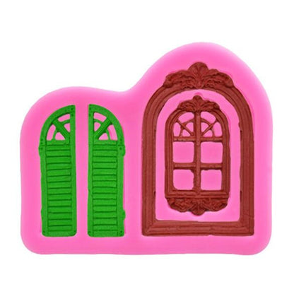 Vintage Window with Shutters Silicone Mold