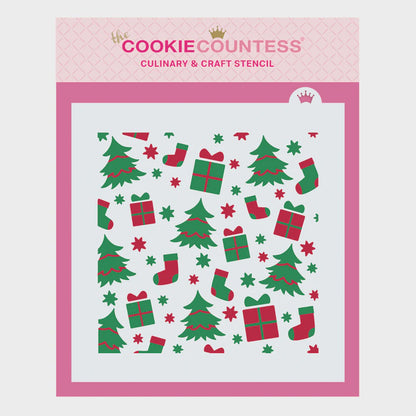Winter Pattern 2 Piece Stencil Set