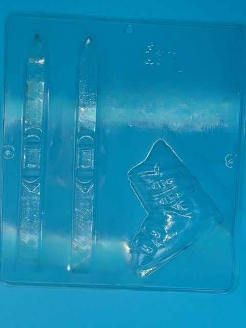 Skis and Boot Chocolate Mold