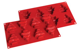 1.5oz Winter Christmas Tree Silicone Baking Mold, Fat Daddio's