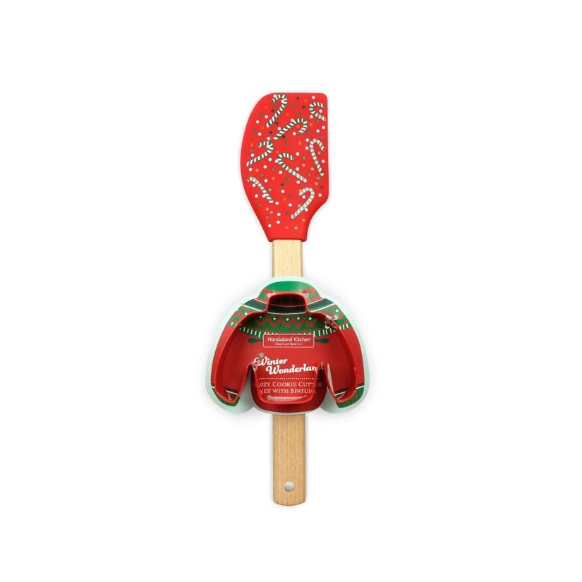 Winter Wonderland Christmas Sweater Spatula and Cookie Cutter Set