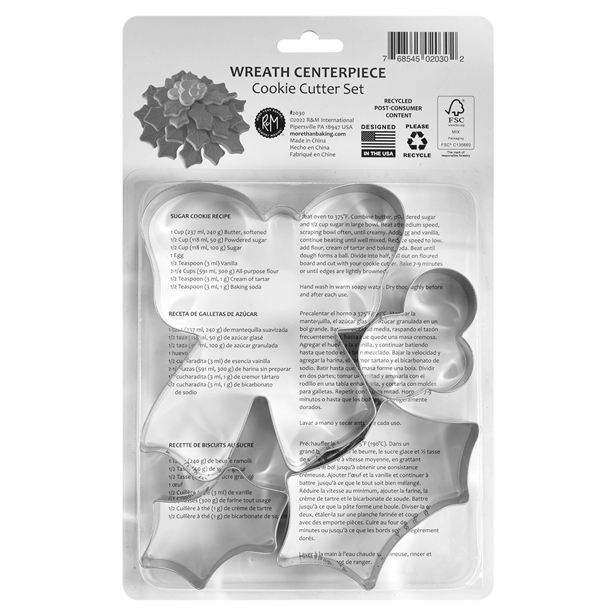 Wreath Centerpiece Cookie Cutter Set