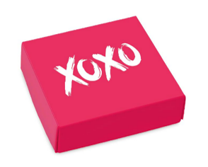 XOXO, Pink Candy Box, 3 oz, 2 Piece Box with Separate Top & Bottom