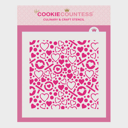 XOXO Pattern Stencil